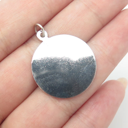 925 Sterling Silver Vintage "To My Bridesmaid" Round Pendant