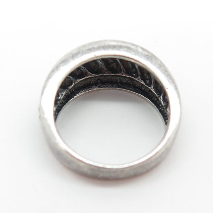 CHAPAL ZENRAY 925 Sterling Silver Vintage Twisted Rope Ring Size 7.25