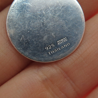 925 Sterling Silver Real Black Diamond Aquarius Zodiac Sign Tag Charm Pendant