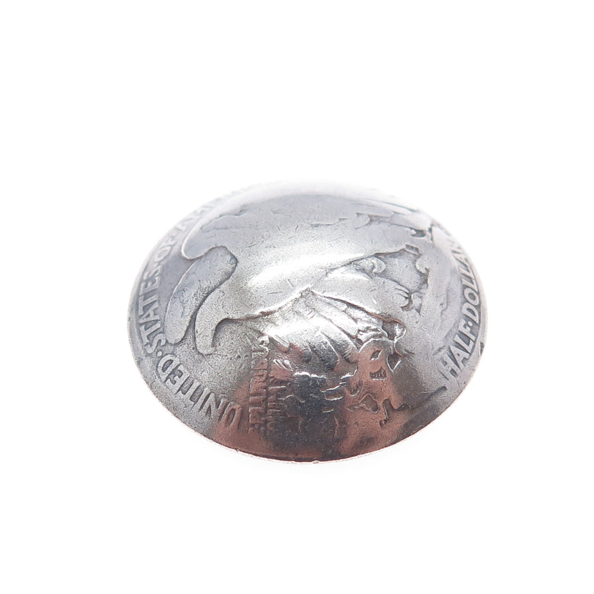 900 Silver Antique 1917 Walking Liberty US Half Dollar Coin Button