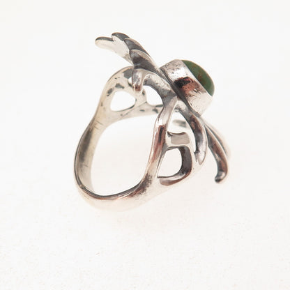 Old Pawn 925 Sterling Silver Vintage Southwestern Royston Turquoise Ring Size 8