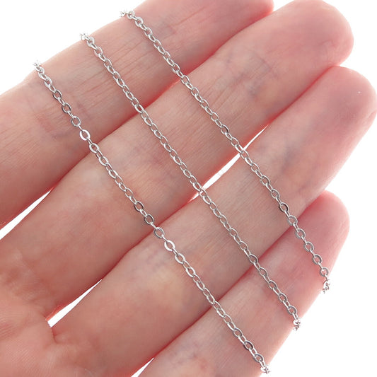 925 Sterling Silver Cable Chain Necklace 18"