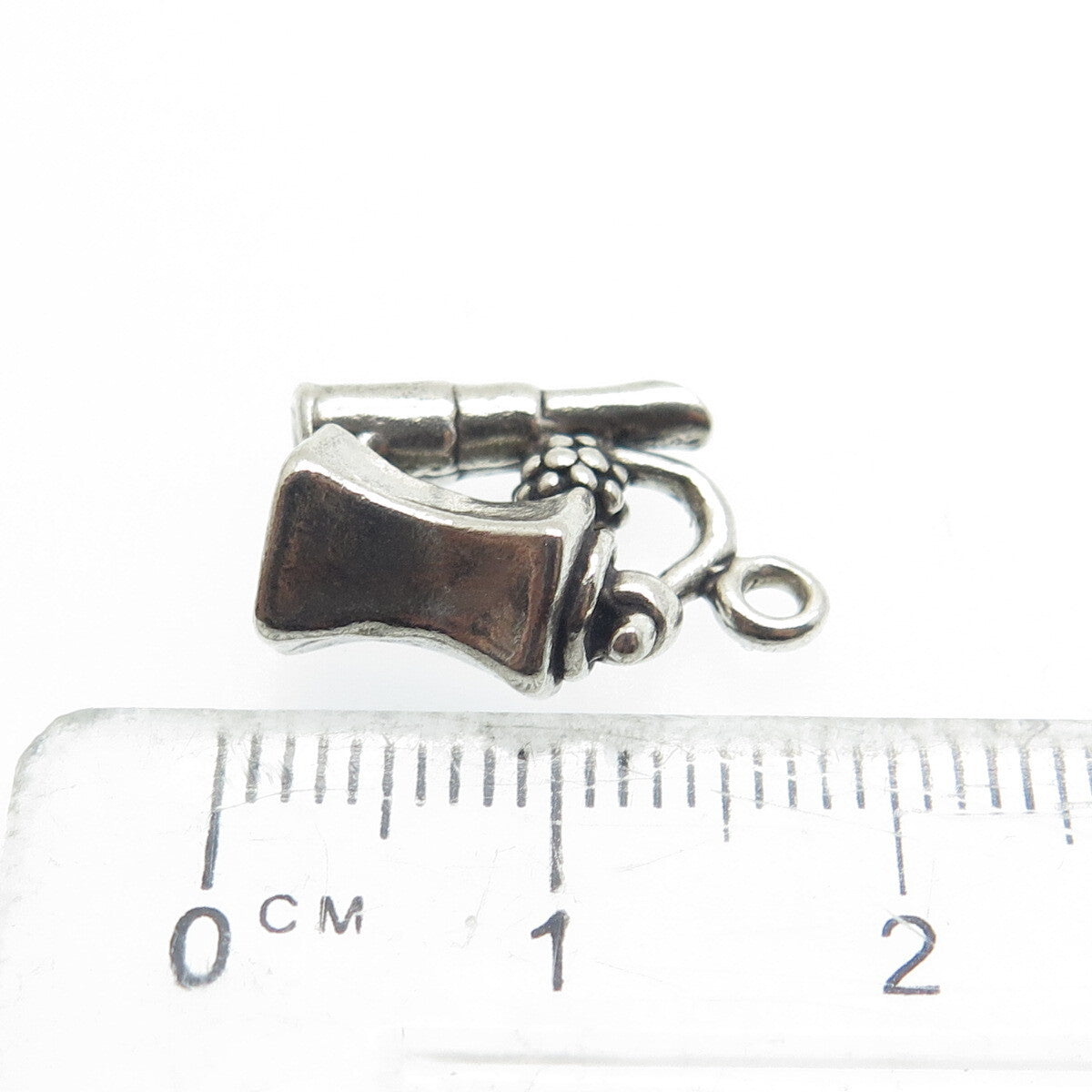 SUN WEST 925 Sterling Silver Vintage Lipstick & Atomizer 3D Charm Mini Pendant