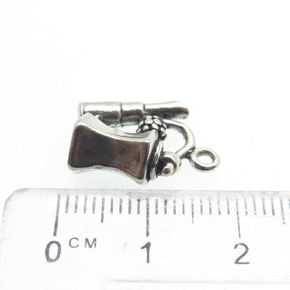 SUN WEST 925 Sterling Silver Vintage Lipstick & Atomizer 3D Charm Mini Pendant