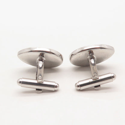 925 Sterling Silver Vintage Hayward Real Tiger Eye Gemstone Cufflinks