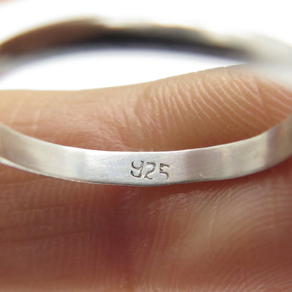 925 Sterling Silver Vintage Real Mother-of-Pearl Dragonfly Ring Size 5.75