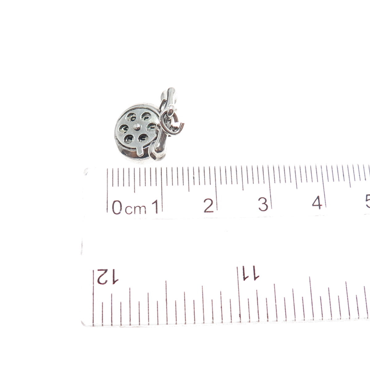 925 Sterling Silver Antique Art Deco I Love You Rotary Telephone Mini Pendant