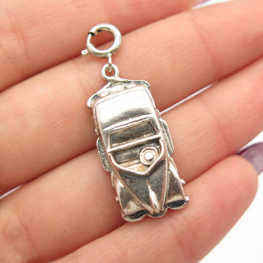 925 Sterling Silver Vintage Jewelart Retro Car Charm Pendant