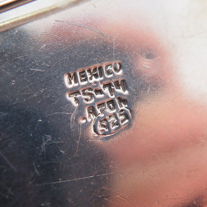 LATON 925 Sterling Silver 2-Tone Vintage Mexico Modernist Pin Brooch / Pendant