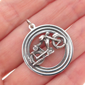 Payton Pepper & Sons 925 Sterling Silver Vintage 1969 Birmingham Bicycle Pendant