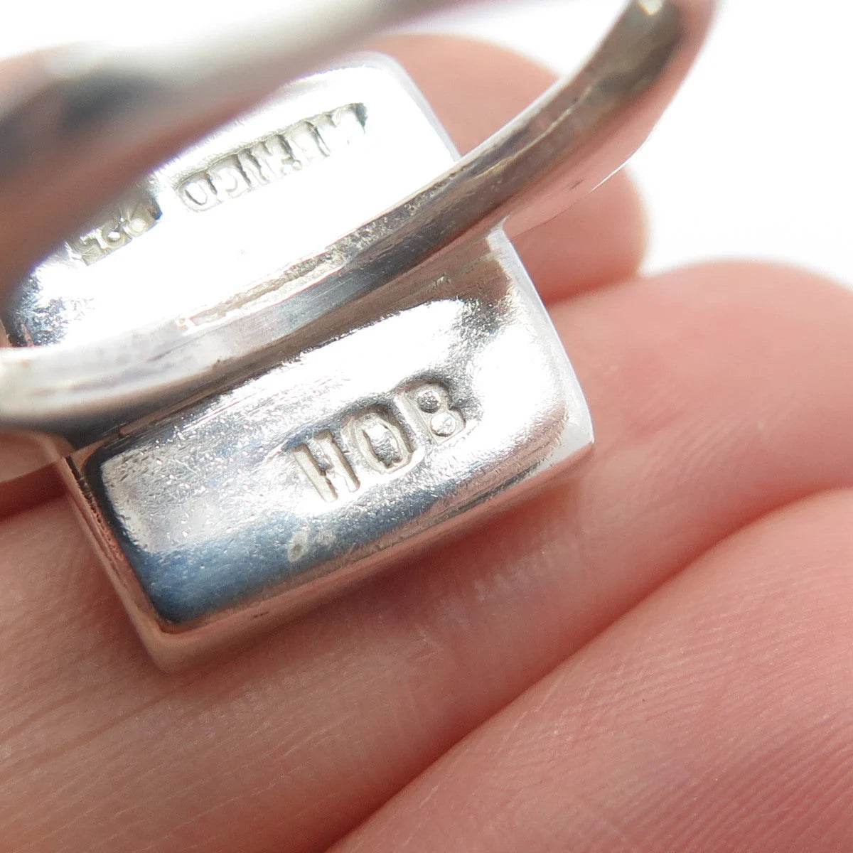 925 Sterling Silver Vintage Mexico Pebble Ring Size 7.25
