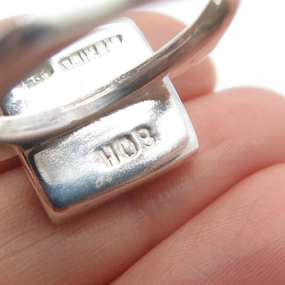 925 Sterling Silver Vintage Mexico Pebble Ring Size 7.25