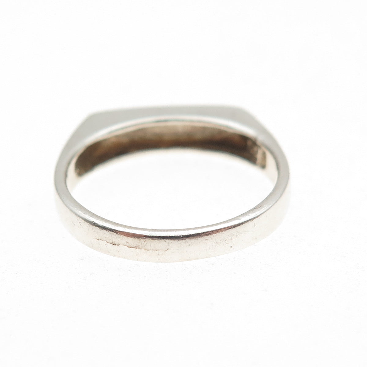 925 Sterling Silver Vintage Peace Bar Ring Size 7