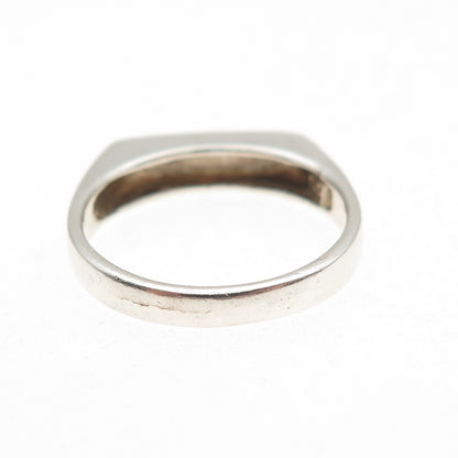 925 Sterling Silver Vintage Peace Bar Ring Size 7