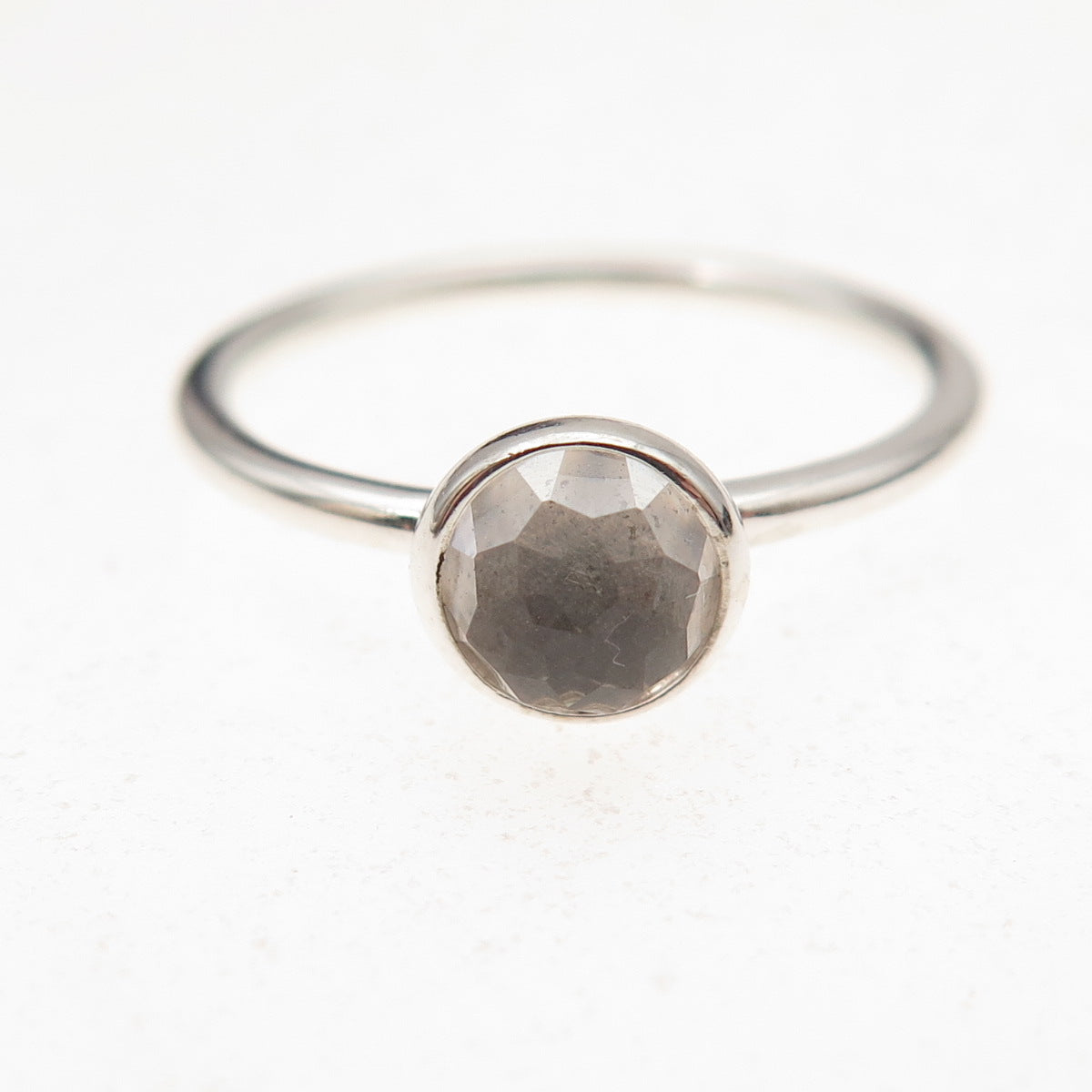 Pandora 925 Sterling Silver Clear Crystal Poetic Droplet Ring Size 7