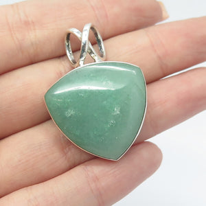 925 Sterling Silver Vintage GIL Mexico Real Aventurine Pendant