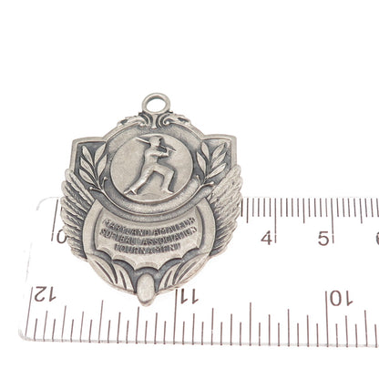 Balfour Sterling Antique 1942 Maryland Amateur Softball Assn. Tournament Pendant