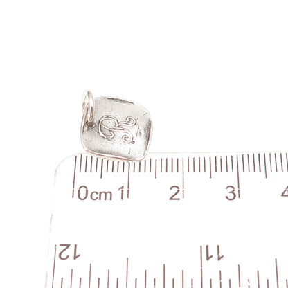 Waxing Poetic Sterling Silver Vintage Letter R Initial Stamp Seal Charm Pendant