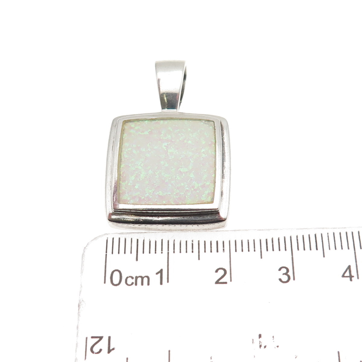 PB Paul Brackna 925 Sterling Silver Vintage Real Opal Charm Pendant