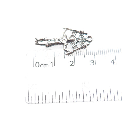 Old Pawn Sterling Silver Vintage Indian Chief Kachina Doll Mini Charm Pendant