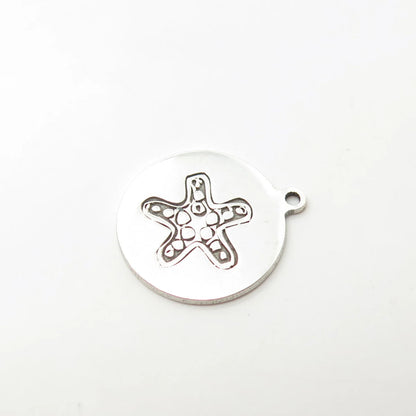 925 Sterling Silver USA Two In Town Starfish Charm Pendant