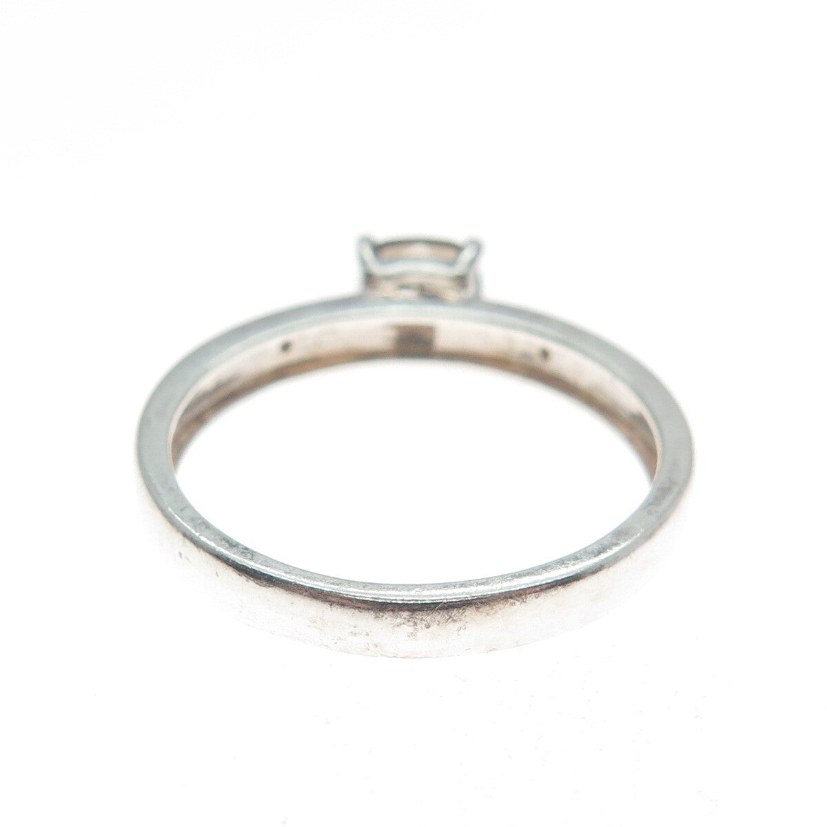 MICHELLE ALBALA Sterling Silver Real Diamond Accent Smoky Quartz Ring Size 10.25