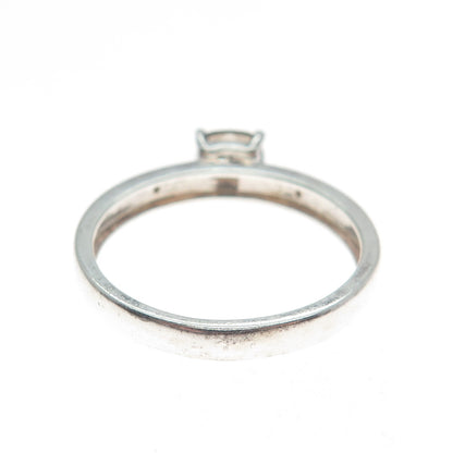 MICHELLE ALBALA Sterling Silver Real Diamond Accent Smoky Quartz Ring Size 10.25