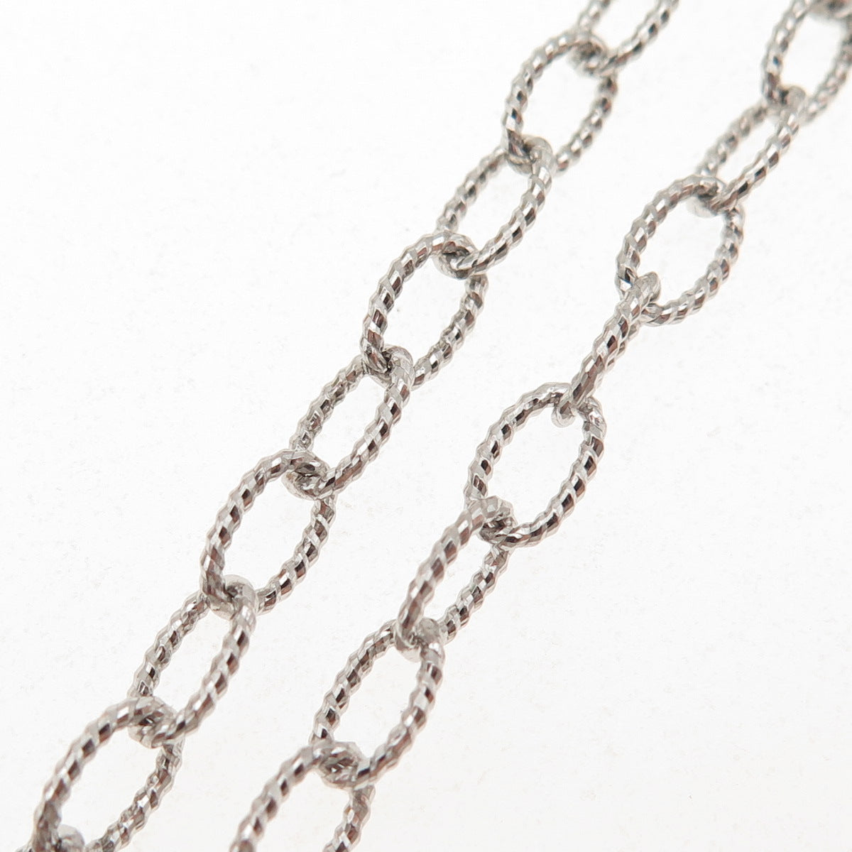 CNA PRANDA 925 Sterling Silver Italy Cable Chain Necklace 18"
