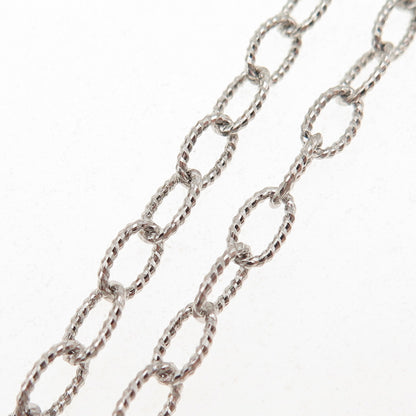 CNA PRANDA 925 Sterling Silver Italy Cable Chain Necklace 18"