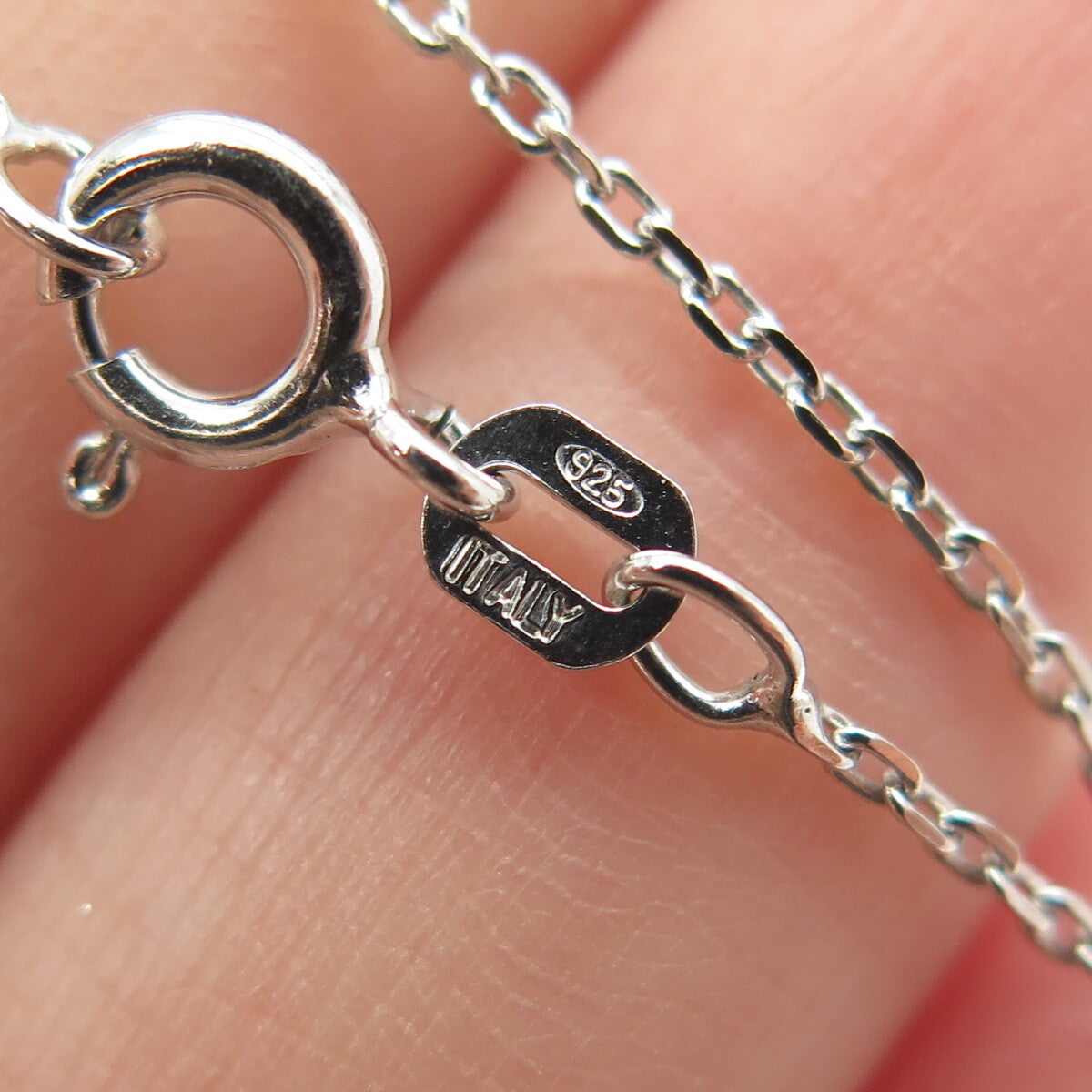 925 Sterling Silver Round-Cut C Z Modernist Eye Cable Chain Necklace 16"
