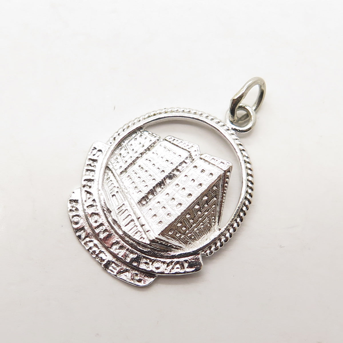 925 Sterling Silver Vintage "Sheraton Mt Royal, Montreal" Charm Pendant