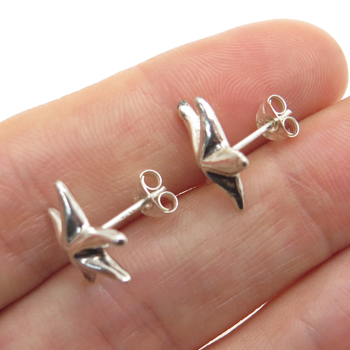 925 Sterling Silver Vintage Starfish Stud Earrings