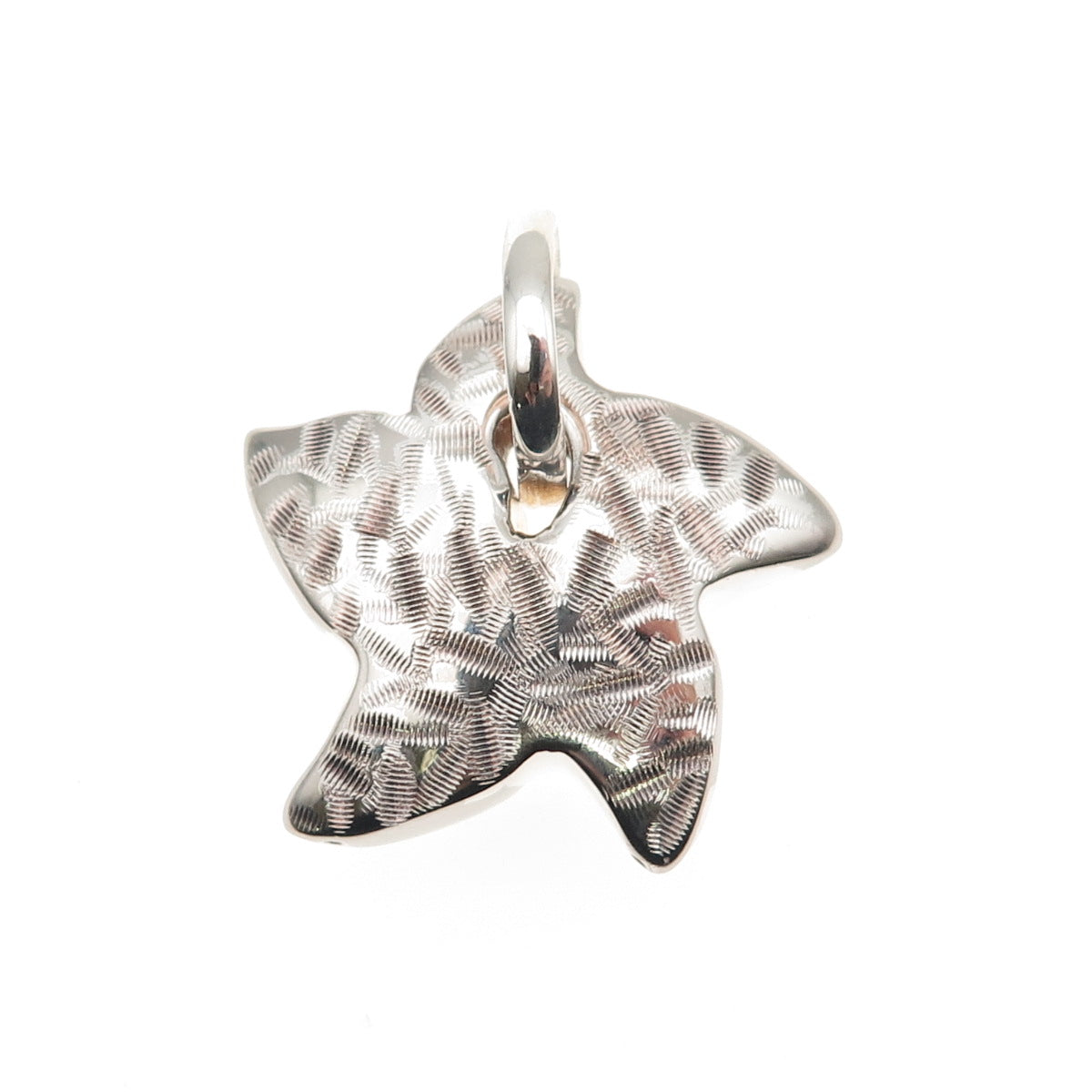 Milor 925 Sterling Silver Vintage Italy Starfish Textured Charm Pendant