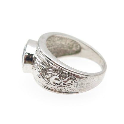 CHATEAU D'ARGENT 925 Sterling Silver Vintage Lab-Created Sapphire Ring Size 8