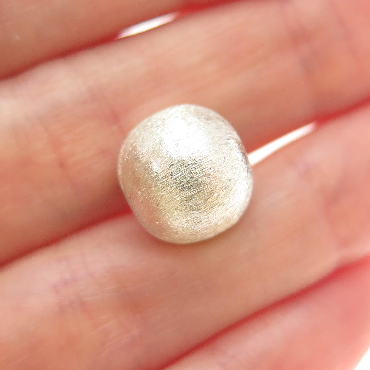 925 Sterling Silver Vintage Textured Slide Bead Charm for Bracelet / Necklace