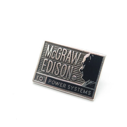 925 Sterling Silver Vintage Standard Pittsburgh Enamel "McGraw Edison" Lapel Pin