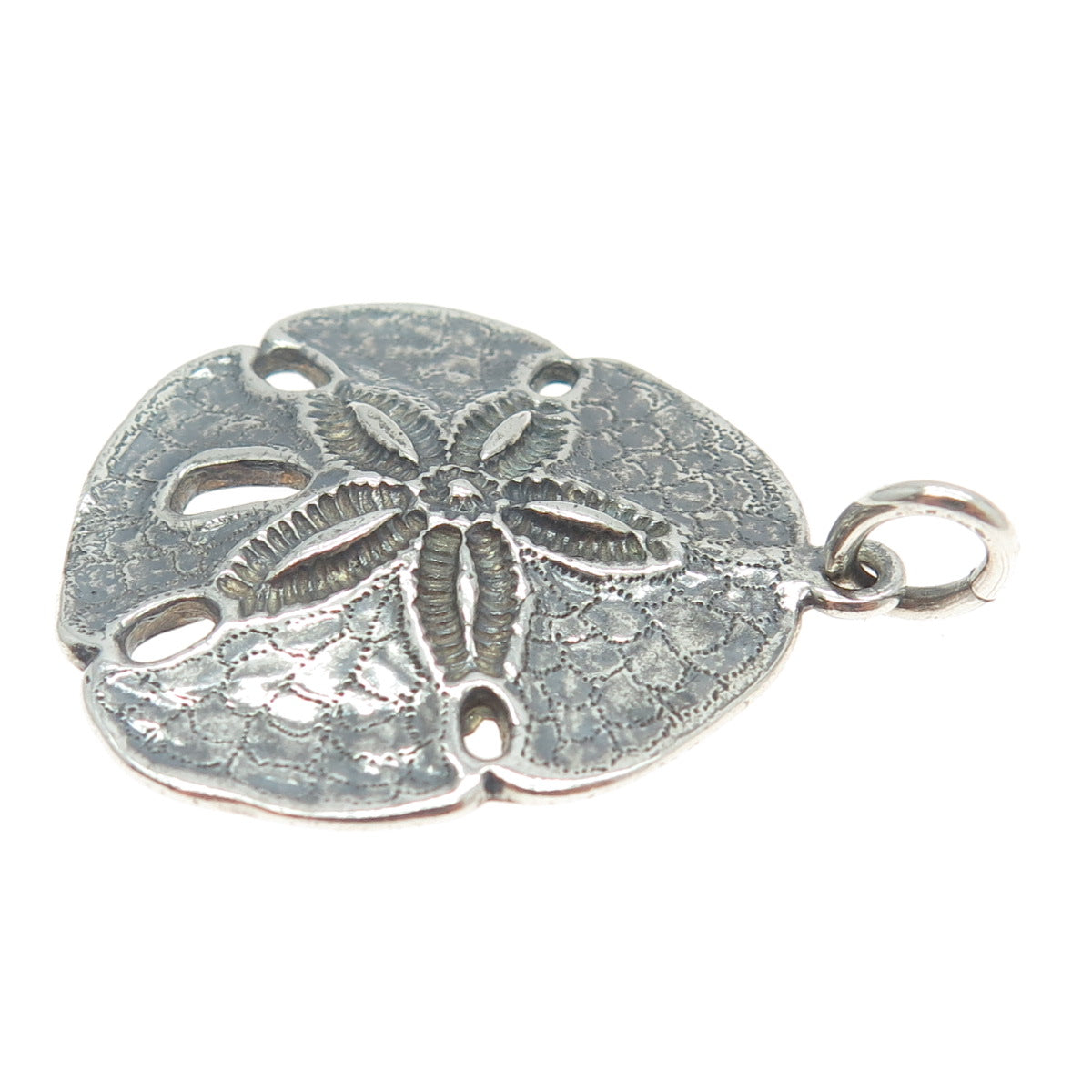 GOLD CREATION 925 Sterling Silver Vintage Sand Dollar Charm Pendant