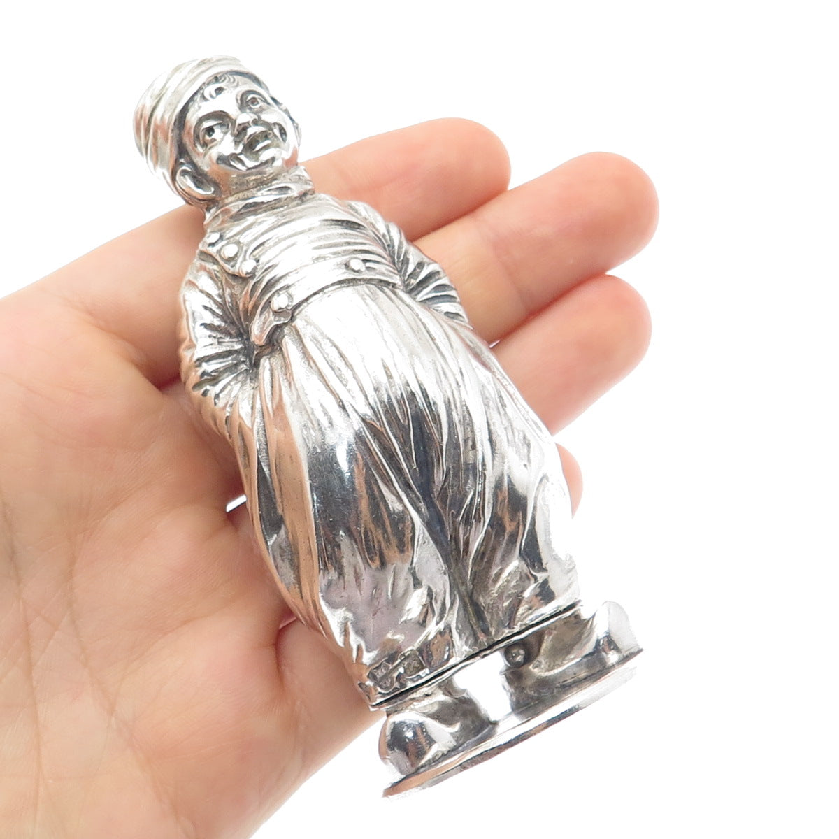 BERTHOLD HERMANN MULLER 925 Sterling Antique 1914 Dutch Boy Salt / Pepper Shaker