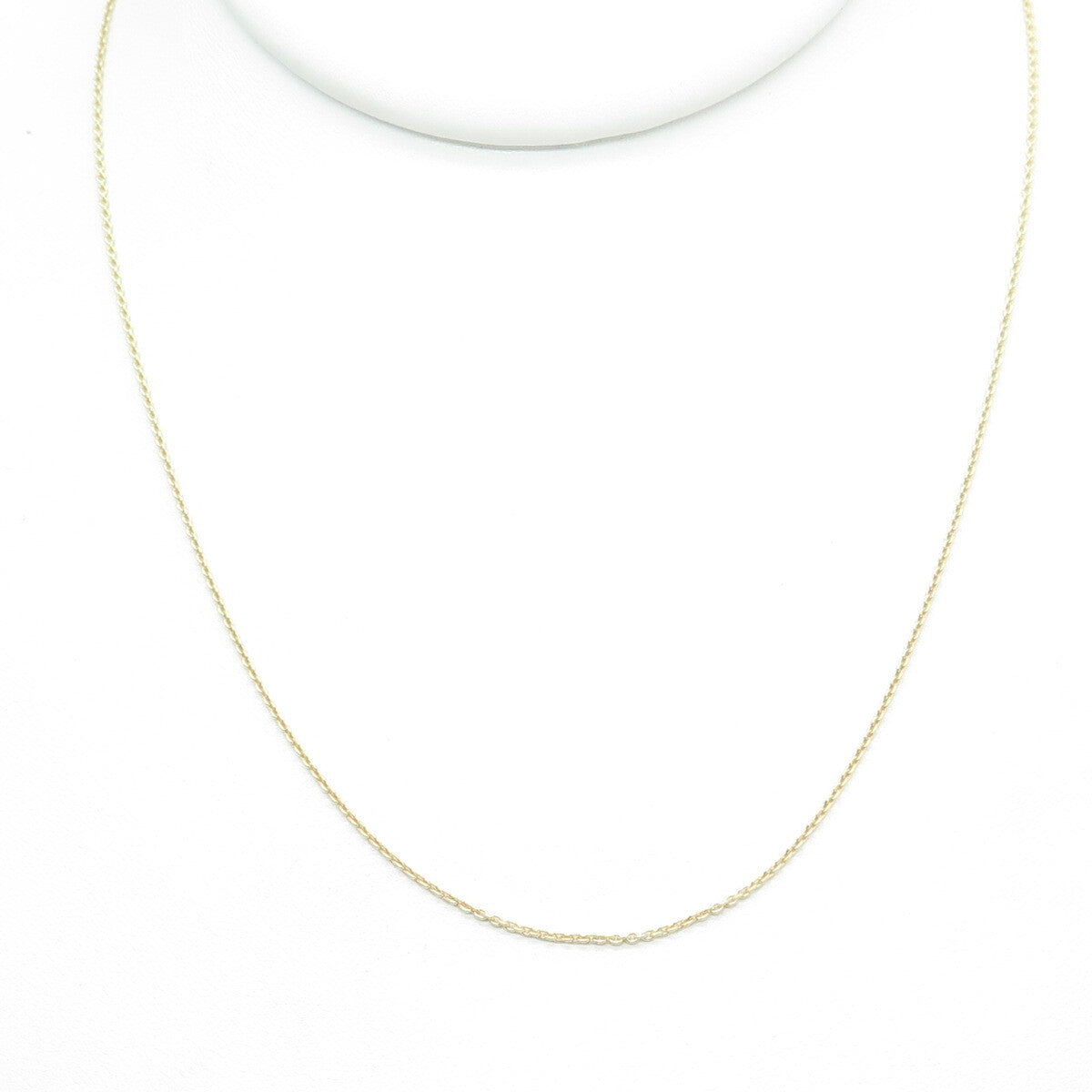 925 Sterling Silver Gold Plated Italy Cable Chain Necklace 15-16"