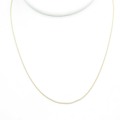 925 Sterling Silver Gold Plated Italy Cable Chain Necklace 15-16"