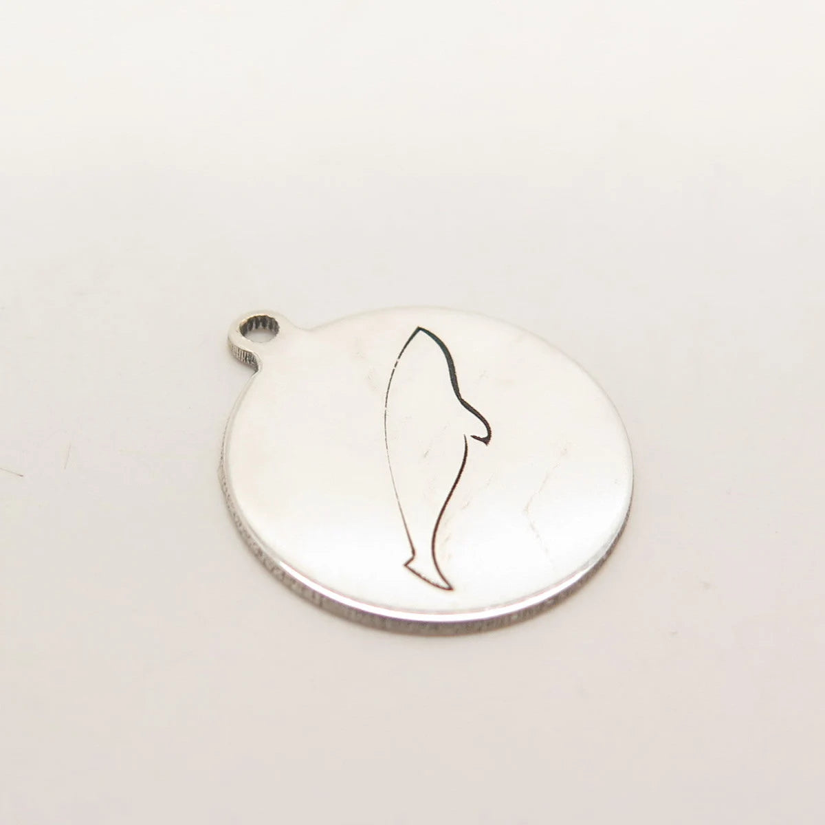 925 Sterling Silver USA Two In Town Fish Charm Pendant