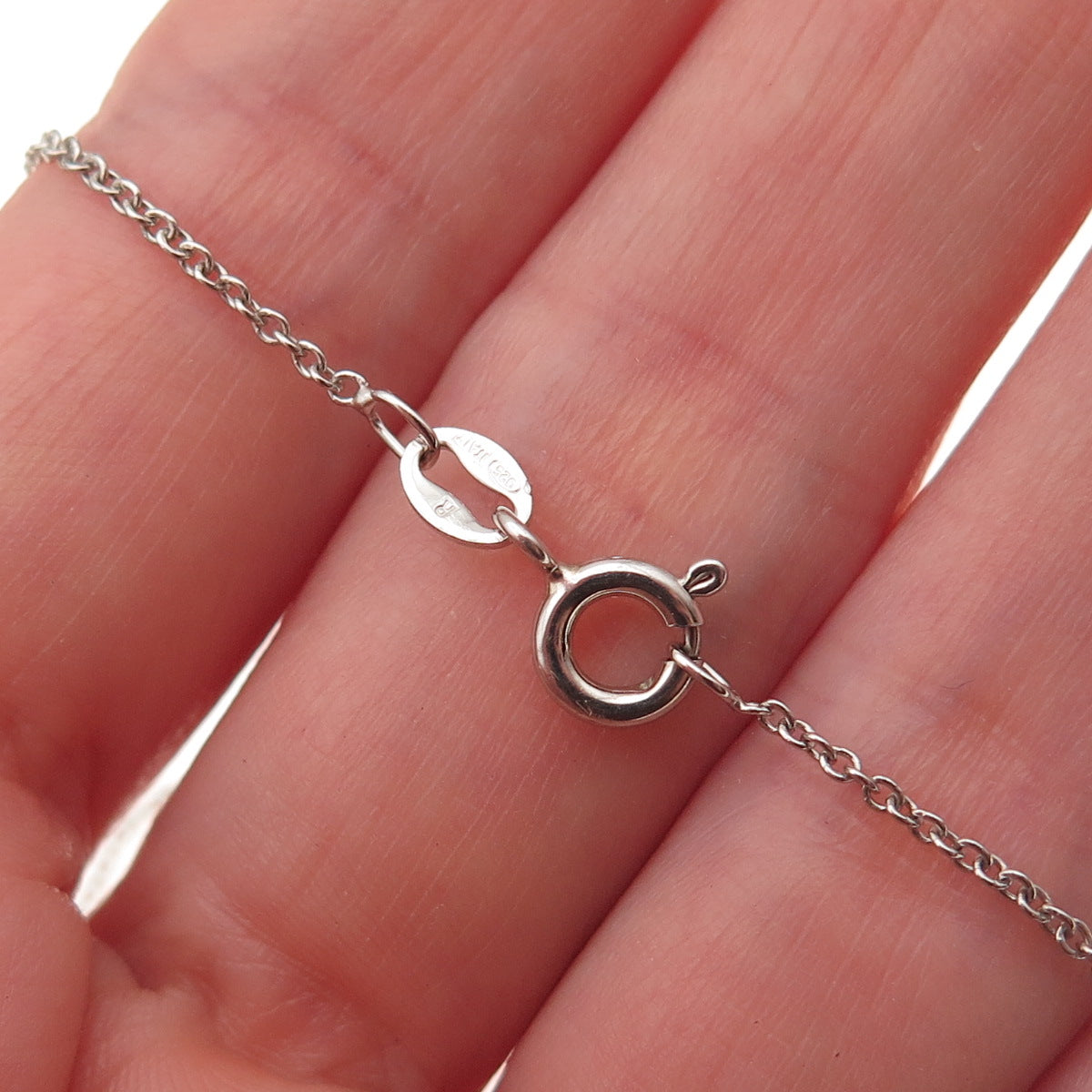 925 Sterling Silver Vintage Real Yellow Topaz Heart Cable Chain Necklace 18"