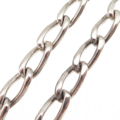 950 Silver Vintage Mexico Curb Chain Necklace 20"