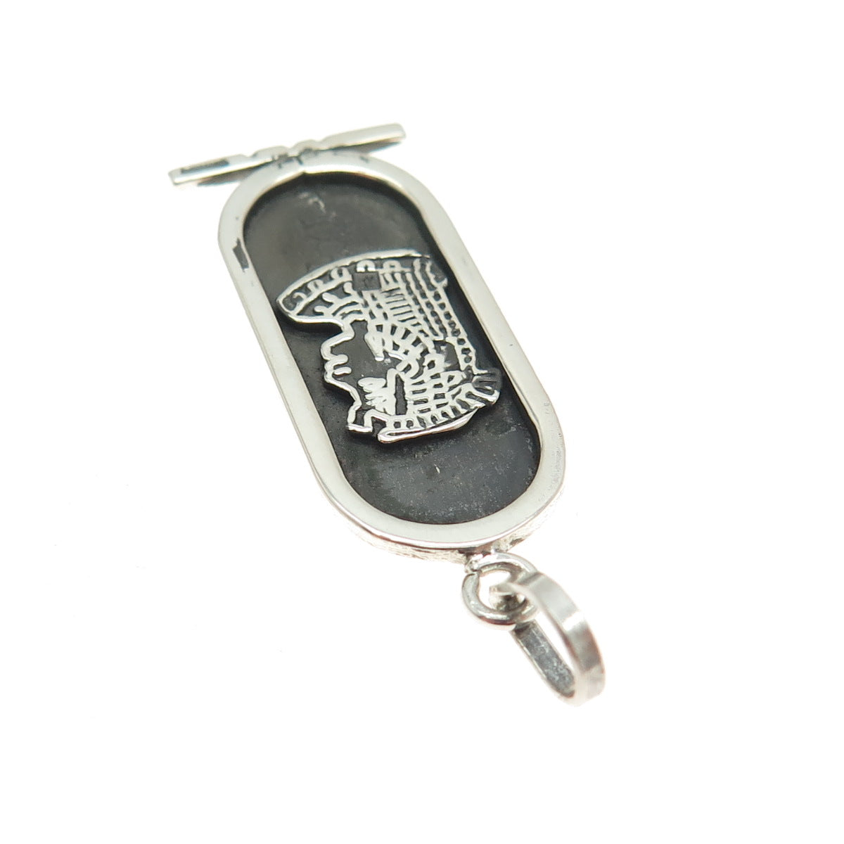 800 Silver Vintage Egypt Pharaoh Cartouche Pendant