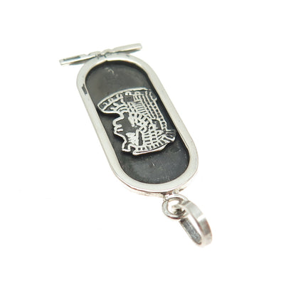 800 Silver Vintage Egypt Pharaoh Cartouche Pendant