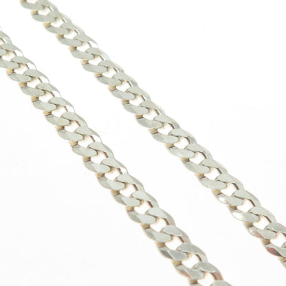 925 Sterling Silver Italy Cuban Chain Necklace 18"
