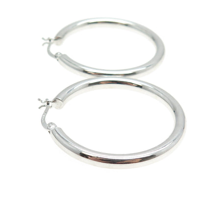 925 Sterling Silver Tube Hoop Earrings