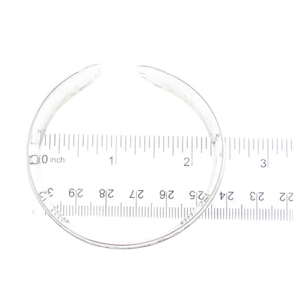 925 Sterling Silver Antique Art Deco Floral Leaf Adjustable Cuff Bracelet 7"