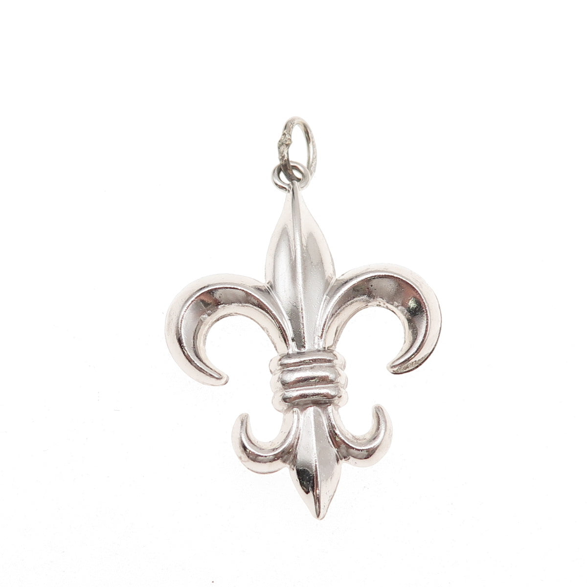 Art's Elegance 925 Sterling Silver Vintage Fleur de Lis Oxidized Charm Pendant