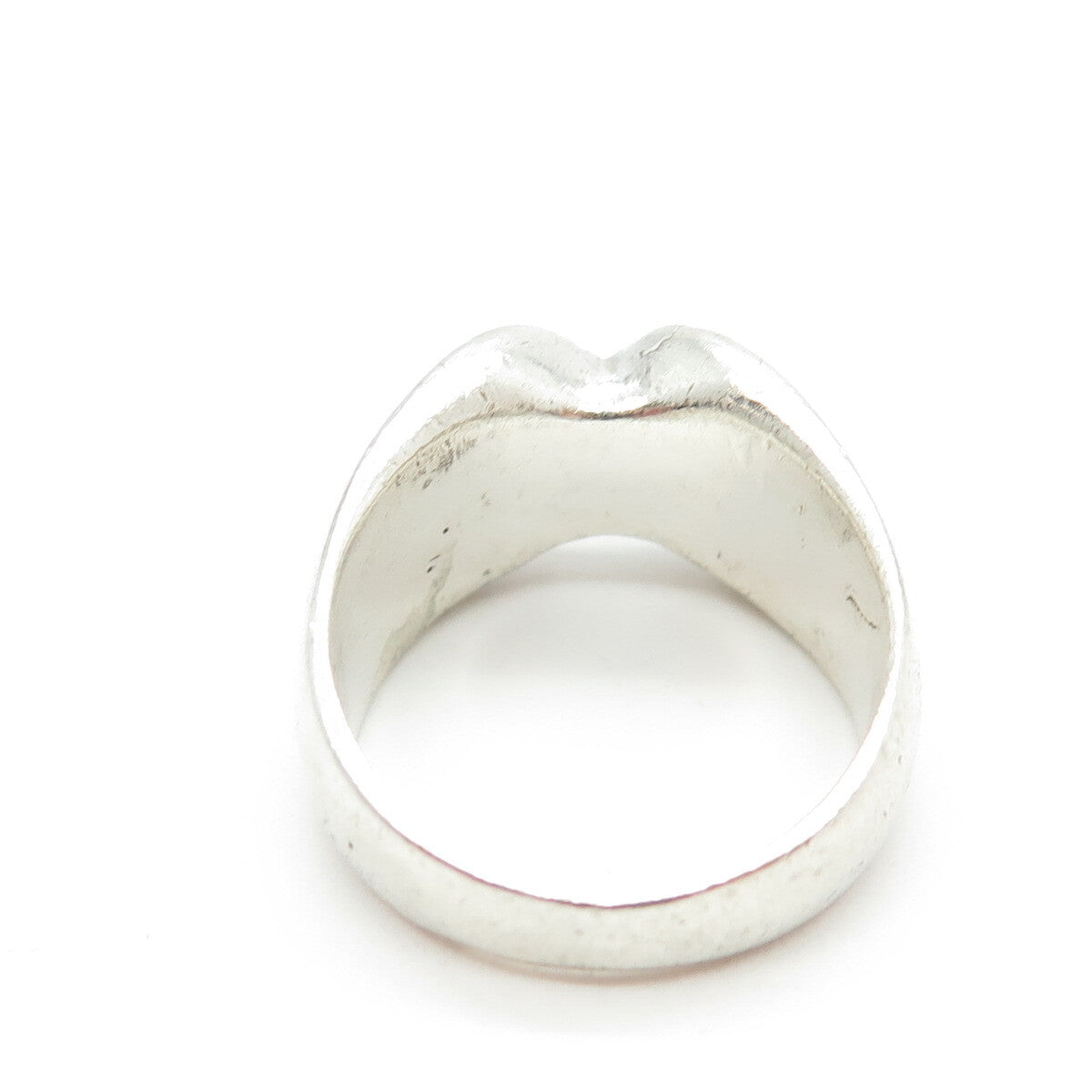925 Sterling Silver Vintage Modernist Hugs Ring Size 7.5